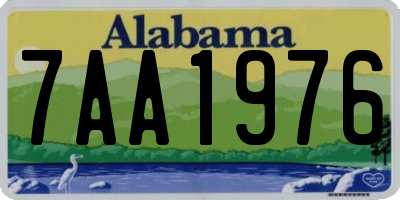 AL license plate 7AA1976
