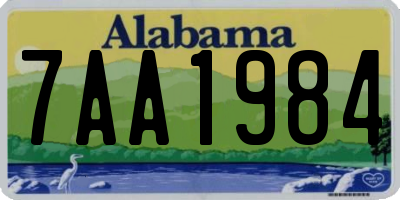 AL license plate 7AA1984