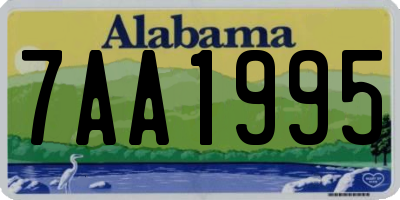 AL license plate 7AA1995