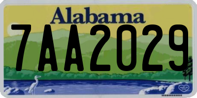 AL license plate 7AA2029