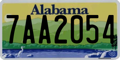 AL license plate 7AA2054