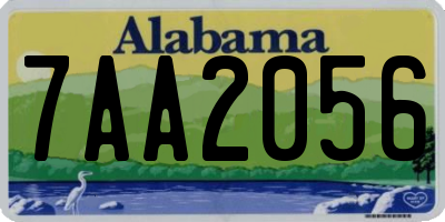 AL license plate 7AA2056