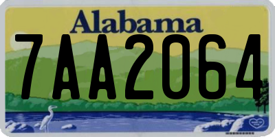 AL license plate 7AA2064