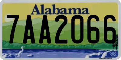 AL license plate 7AA2066