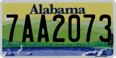 AL license plate 7AA2073
