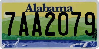 AL license plate 7AA2079