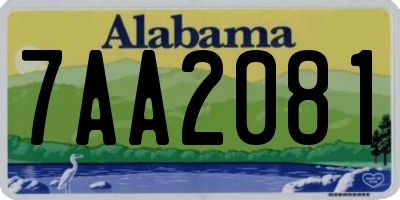 AL license plate 7AA2081