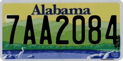 AL license plate 7AA2084