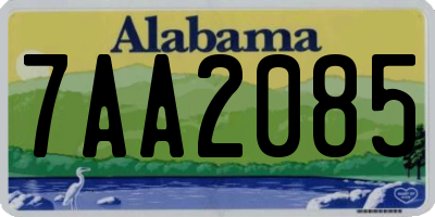 AL license plate 7AA2085