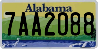 AL license plate 7AA2088