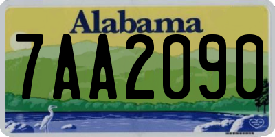 AL license plate 7AA2090