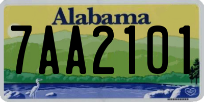 AL license plate 7AA2101