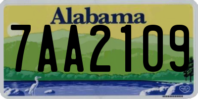AL license plate 7AA2109