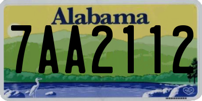 AL license plate 7AA2112