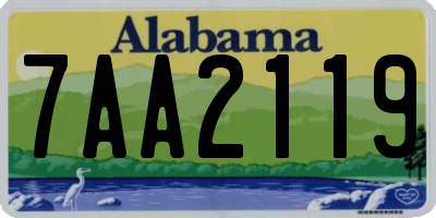 AL license plate 7AA2119