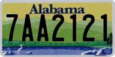 AL license plate 7AA2121