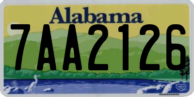 AL license plate 7AA2126