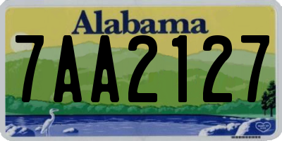 AL license plate 7AA2127