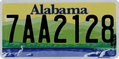 AL license plate 7AA2128