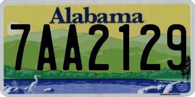 AL license plate 7AA2129