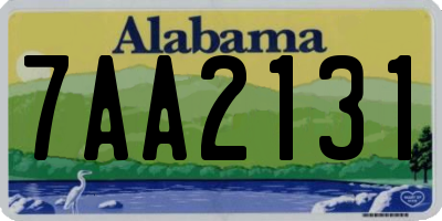 AL license plate 7AA2131