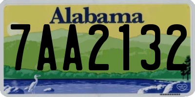 AL license plate 7AA2132