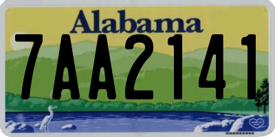 AL license plate 7AA2141