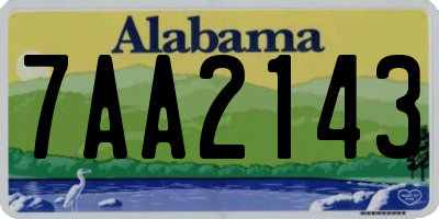 AL license plate 7AA2143