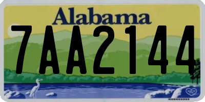 AL license plate 7AA2144