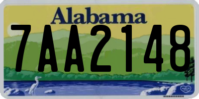 AL license plate 7AA2148