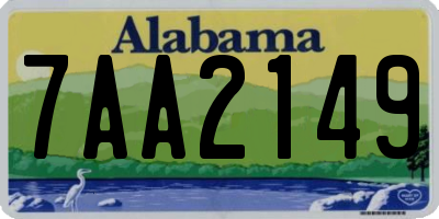 AL license plate 7AA2149