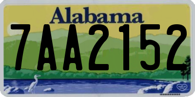 AL license plate 7AA2152