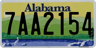 AL license plate 7AA2154