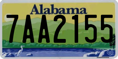 AL license plate 7AA2155