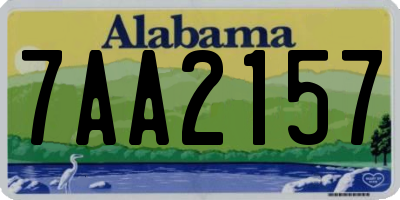 AL license plate 7AA2157