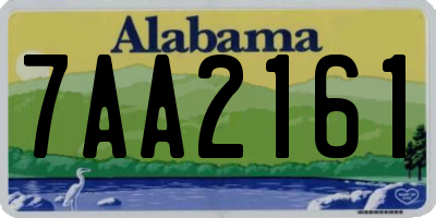AL license plate 7AA2161