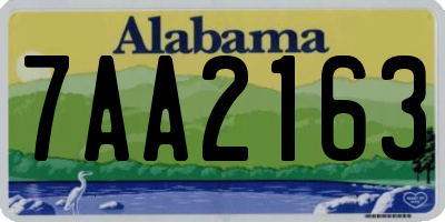 AL license plate 7AA2163