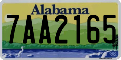 AL license plate 7AA2165
