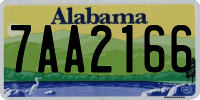 AL license plate 7AA2166