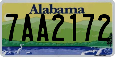 AL license plate 7AA2172