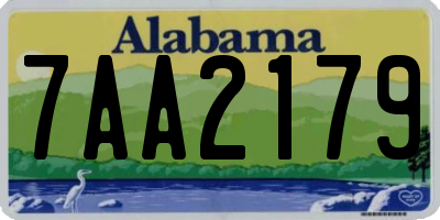 AL license plate 7AA2179