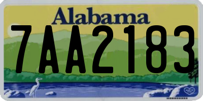 AL license plate 7AA2183
