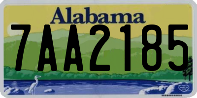 AL license plate 7AA2185