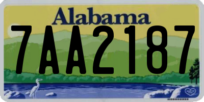AL license plate 7AA2187