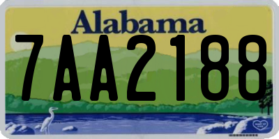 AL license plate 7AA2188