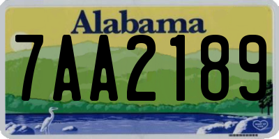 AL license plate 7AA2189