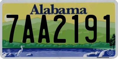 AL license plate 7AA2191