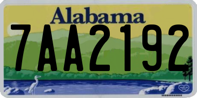 AL license plate 7AA2192