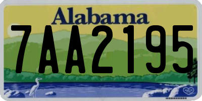 AL license plate 7AA2195