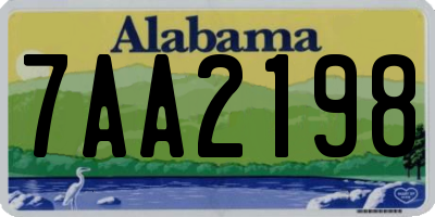 AL license plate 7AA2198